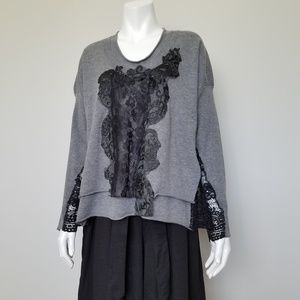 "Redesigned" Altered Embellished Laces knit